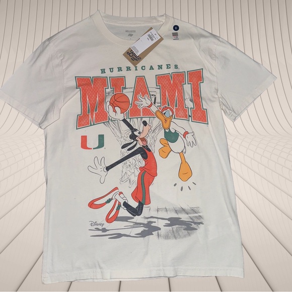 Hollister Other - Hollister x Disney White UM Basketball Graphic Tee